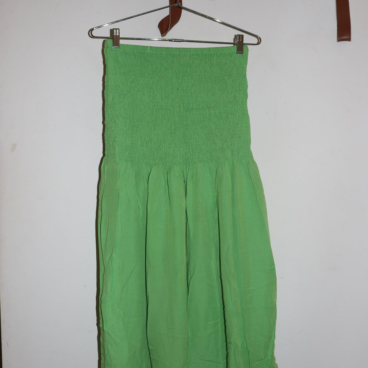 Pre-owned: Paloma Wool Monotoro Skirt/ Strapless Dress in Green Fluo