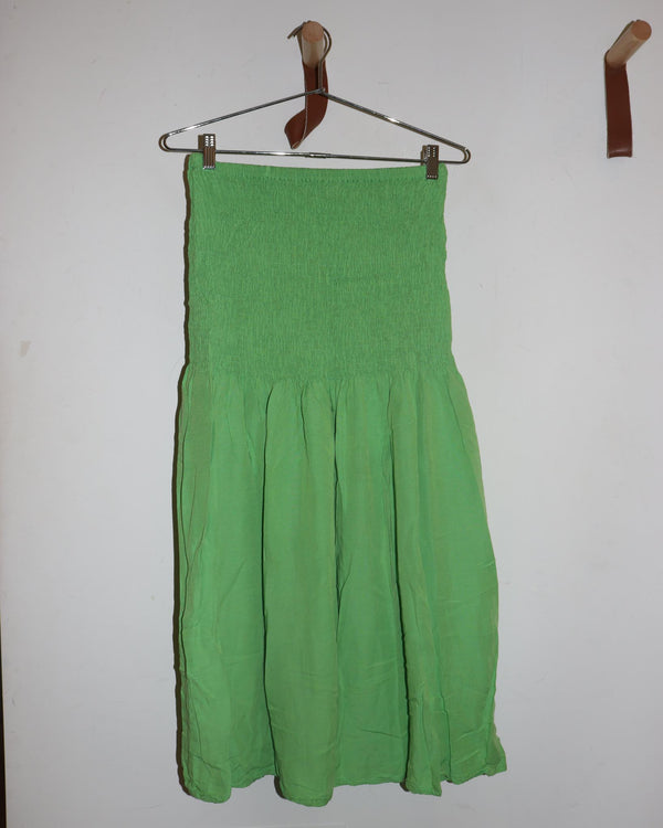 Pre-owned: Paloma Wool Monotoro Skirt/ Strapless Dress in Green Fluo