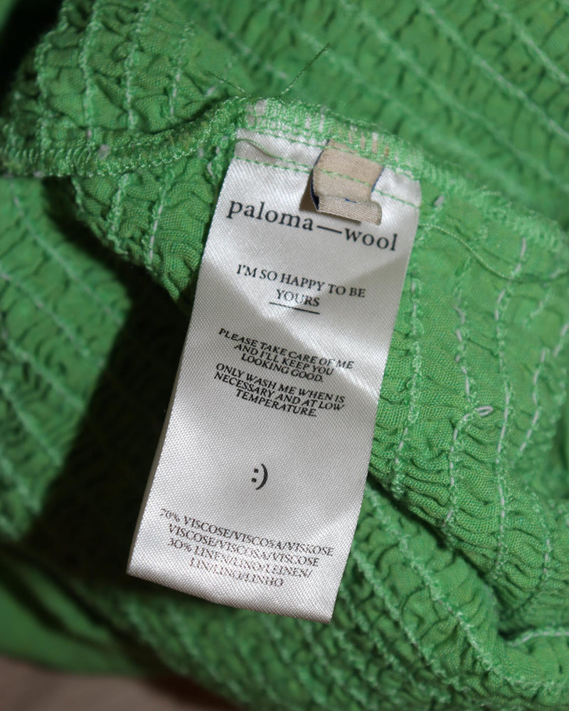 Pre-owned: Paloma Wool Monotoro Skirt/ Strapless Dress in Green Fluo