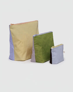 Baggu Go Pouch Set in Pastels Colorblock