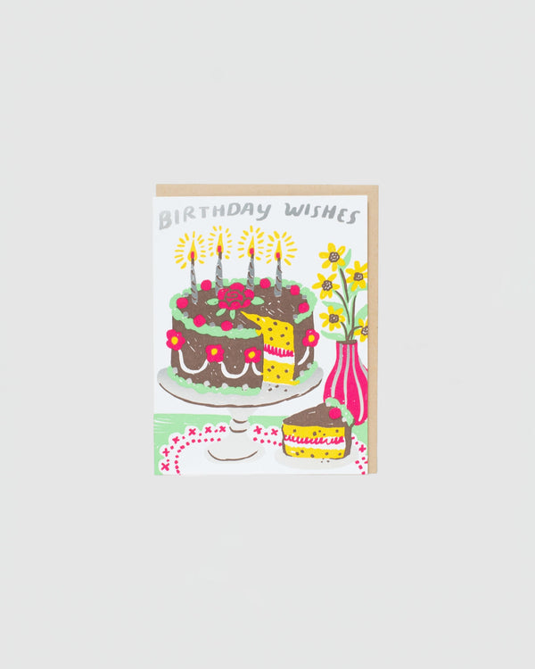 Egg Press Birthday Cake Wishes Card