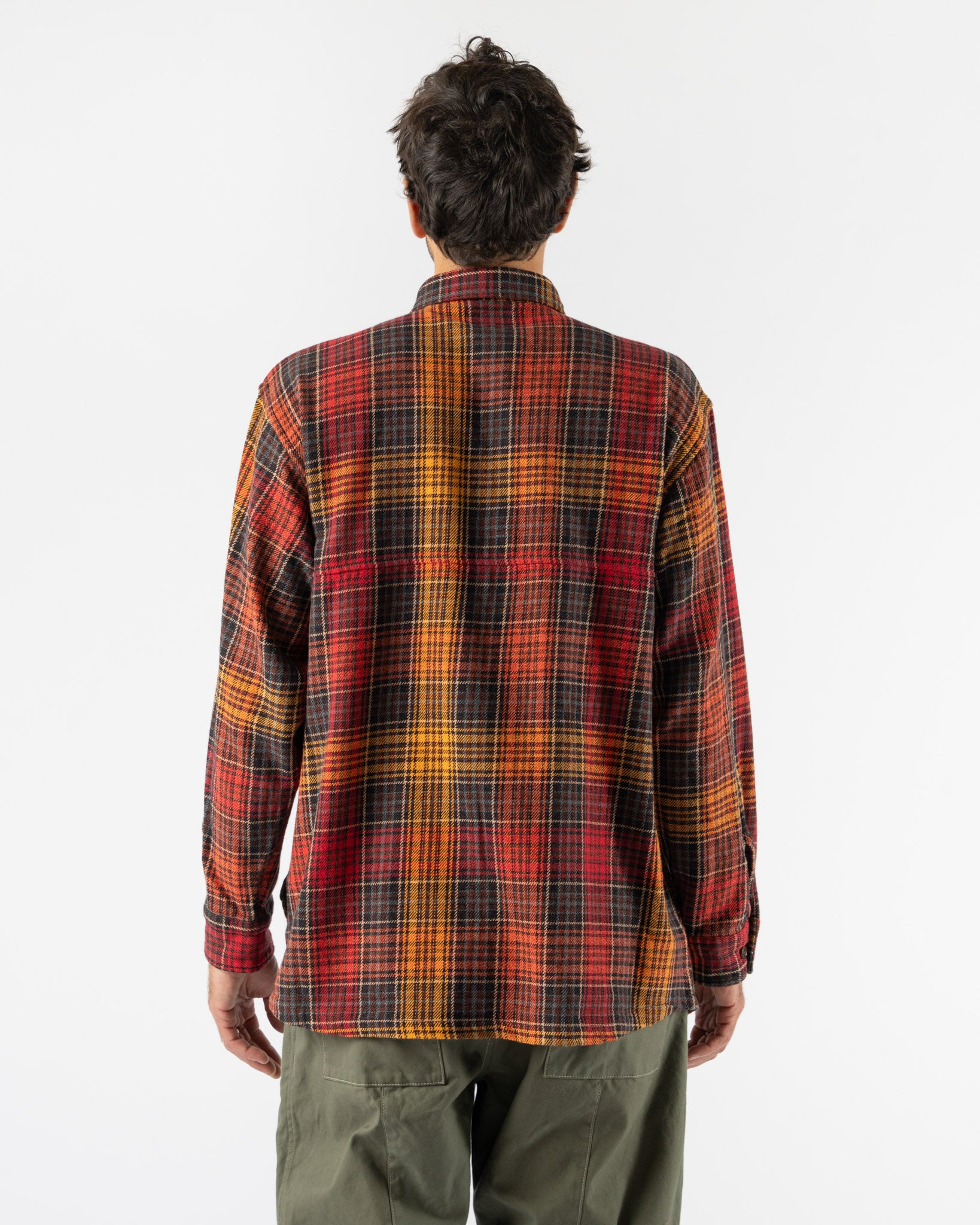 Pilgrim Surf + Supply Albert Field Shirt in Black/Orange