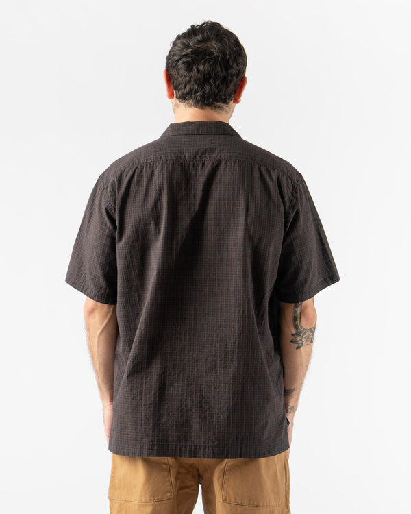 Pilgrim Surf + Supply Sam Plaid SS Shirt in Brown