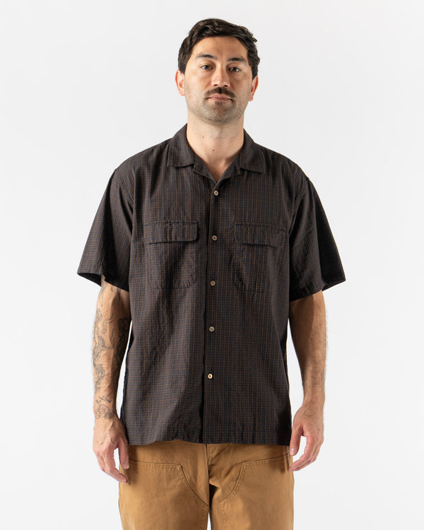 Pilgrim Surf + Supply Sam Plaid SS Shirt in Brown