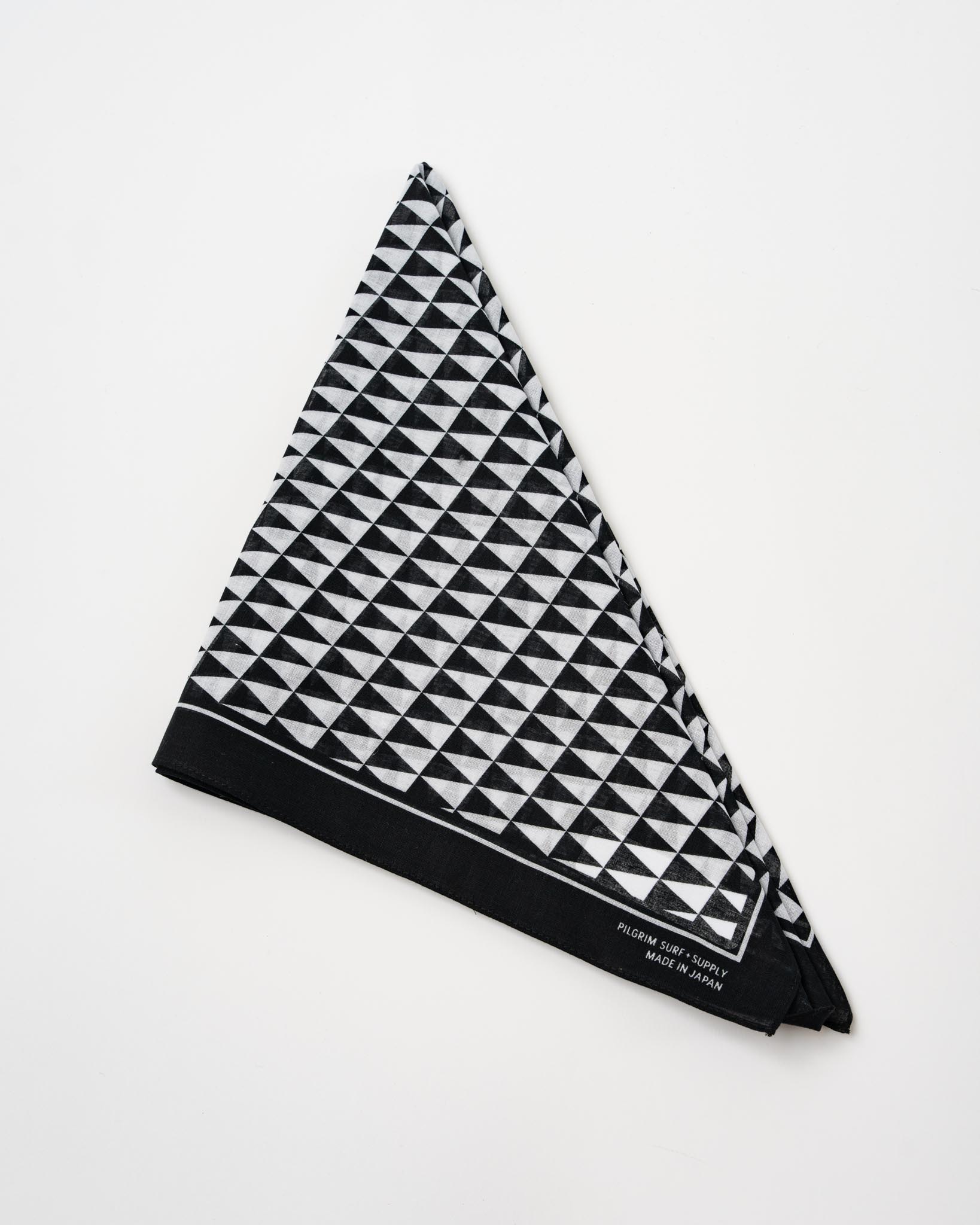 Pilgrim Surf + Supply Pennant Checker Bandana in Black