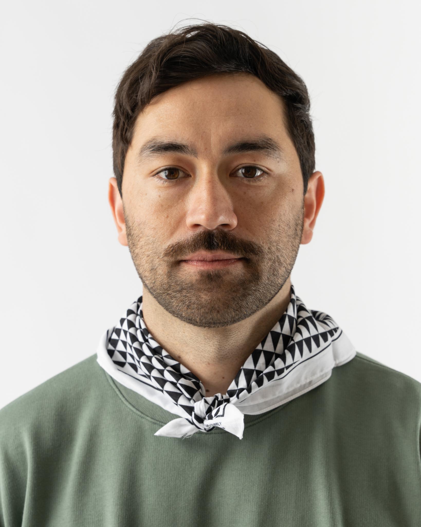 Pilgrim Surf + Supply Pennant Checker Bandana in White