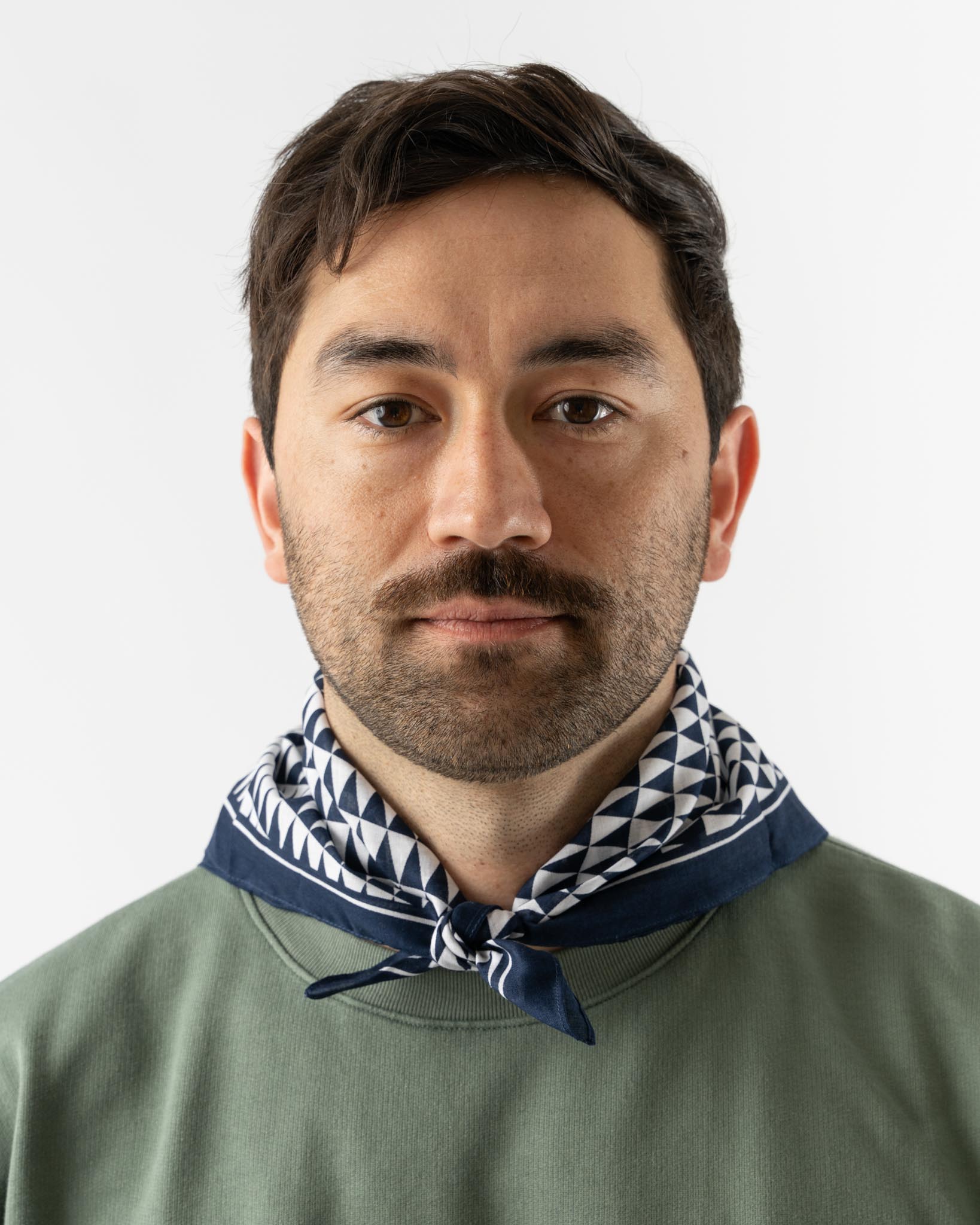 Pilgrim Surf + Supply Pennant Checker Bandana in Navy
