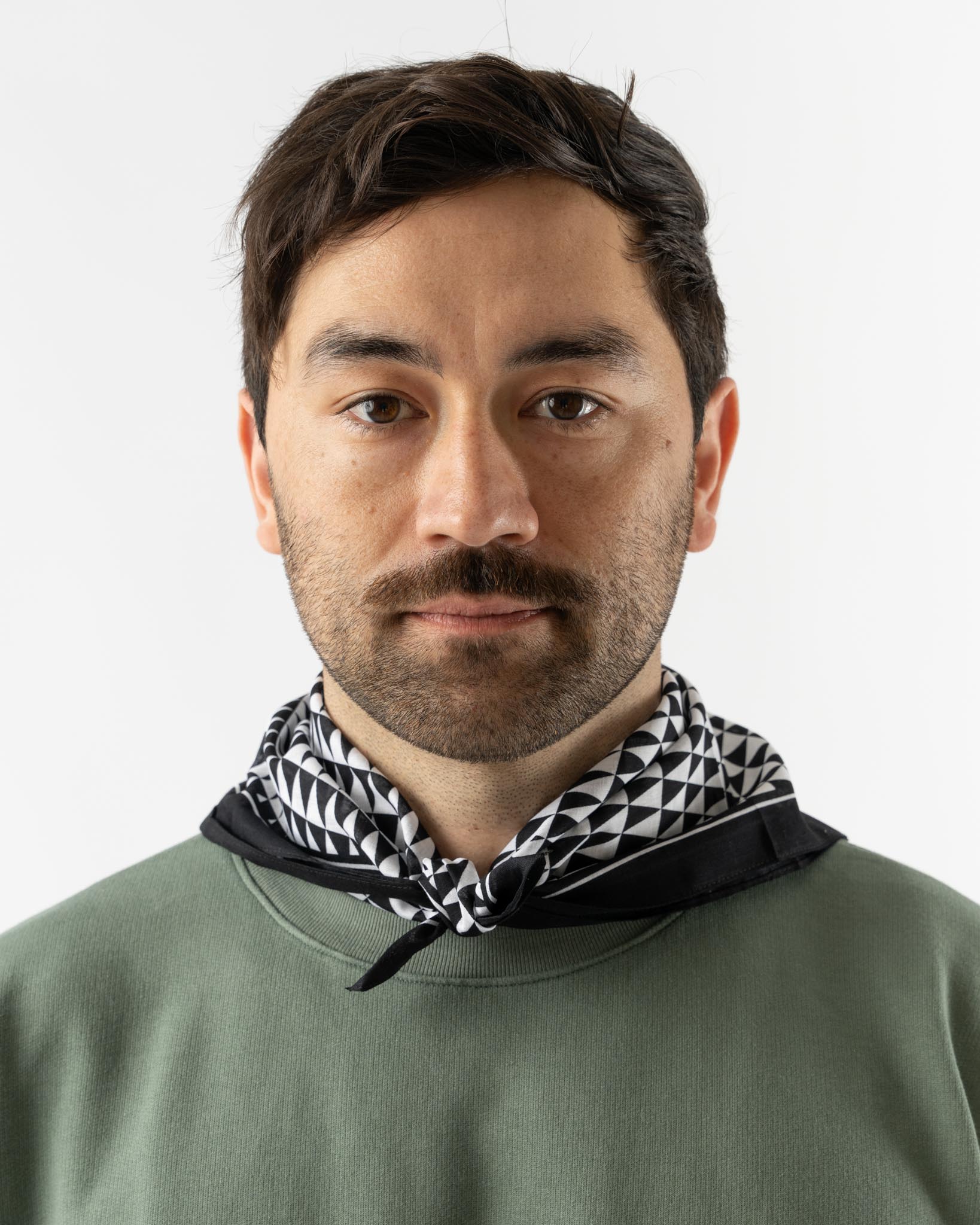 Pilgrim Surf + Supply Pennant Checker Bandana in Black