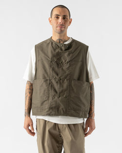 Pilgrim Surf + Supply Finster Utility Vest in Olive