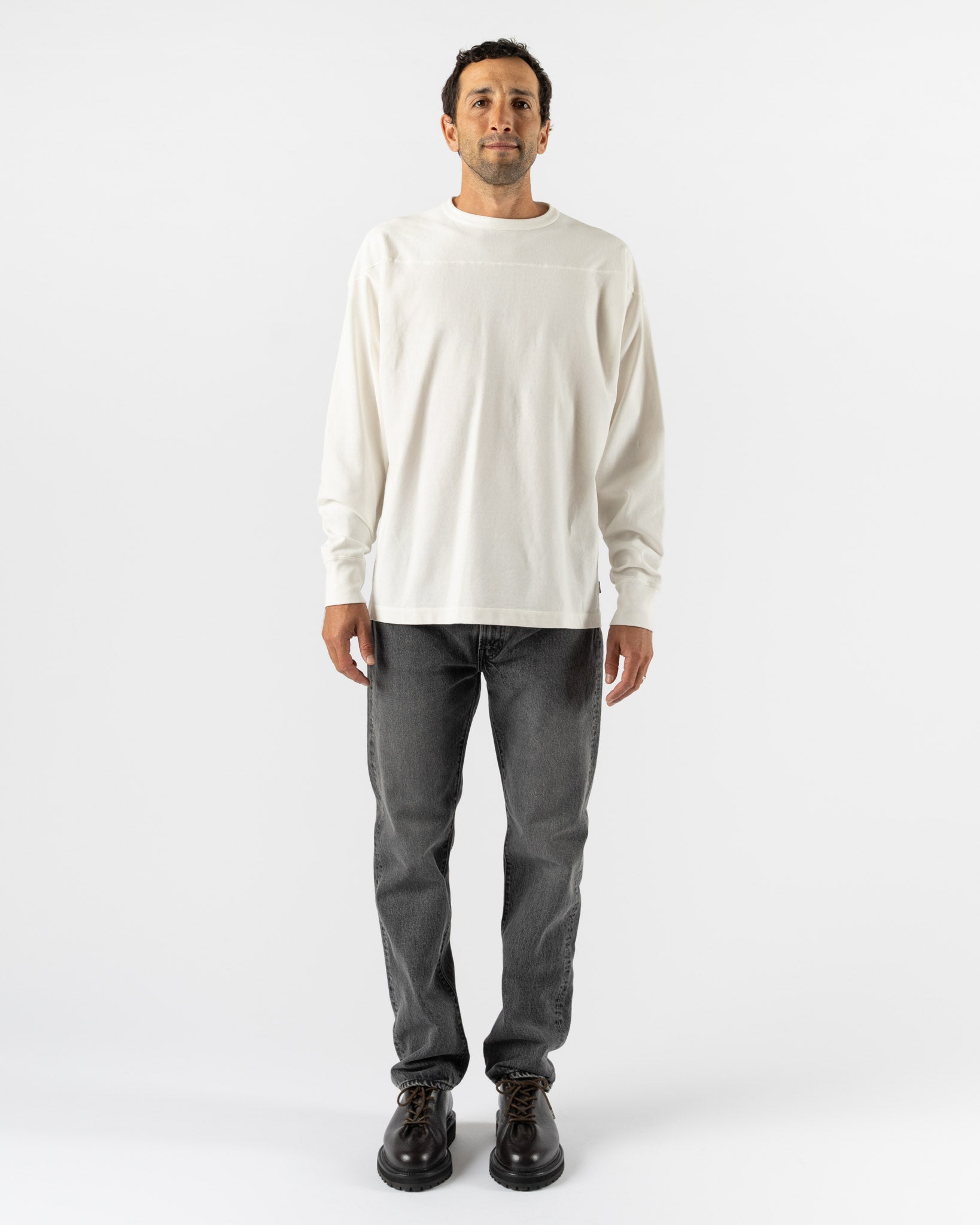 Pilgrim Surf + Supply Teddy Athletic LS Tee in White