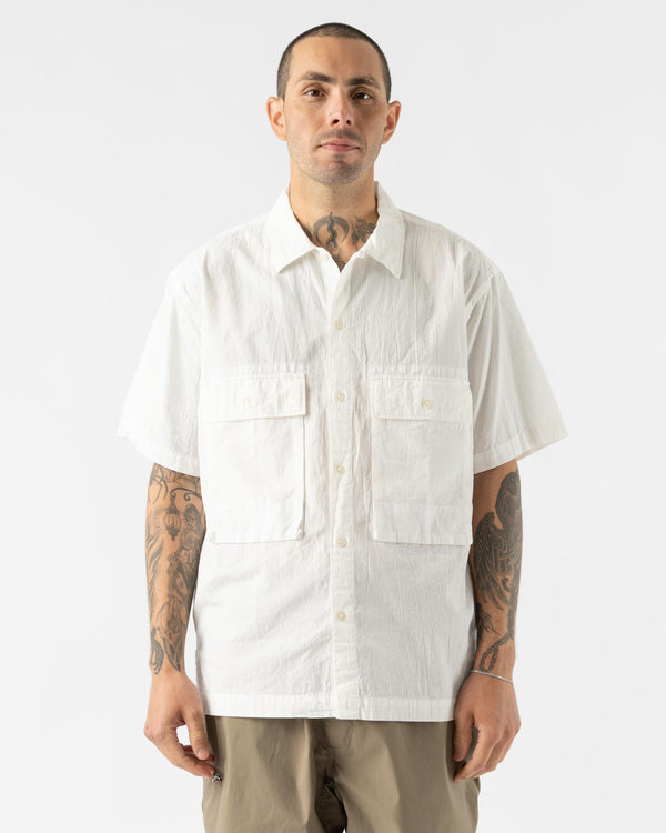 Pilgrim Surf + Supply Ivan Short Sleeve Shirt in White