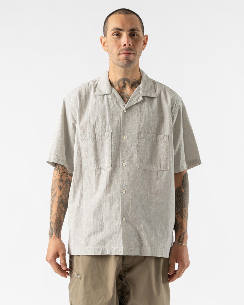Pilgrim Surf + Supply Johnny Stripe Short Sleeve Shirt in