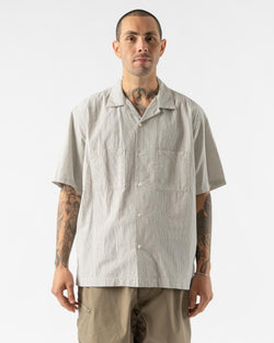 Pilgrim Surf + Supply Johnny Stripe Short Sleeve Shirt in Pinstripe