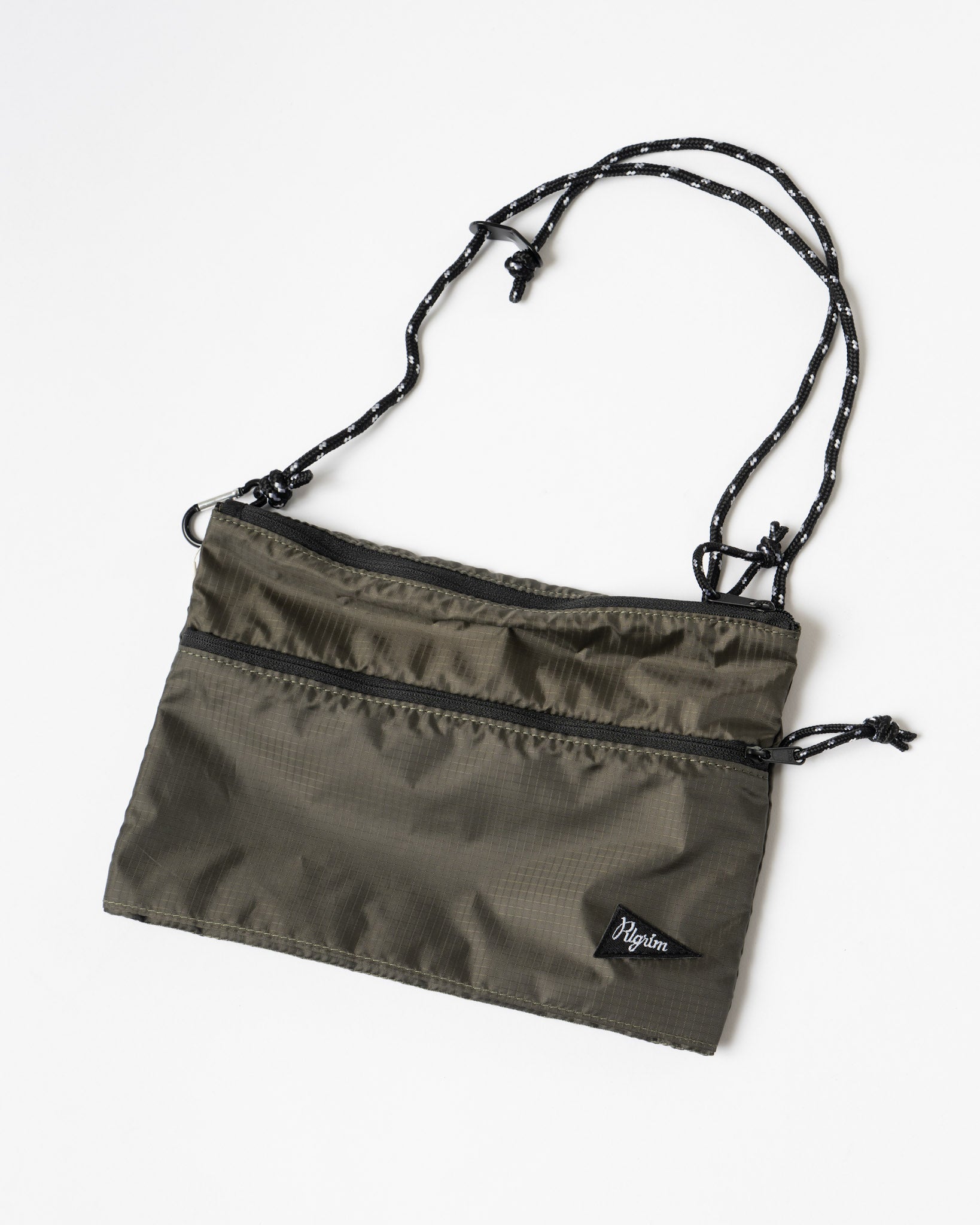 Pilgrim Surf + Supply Ripstop Sacoche in Olive/Black