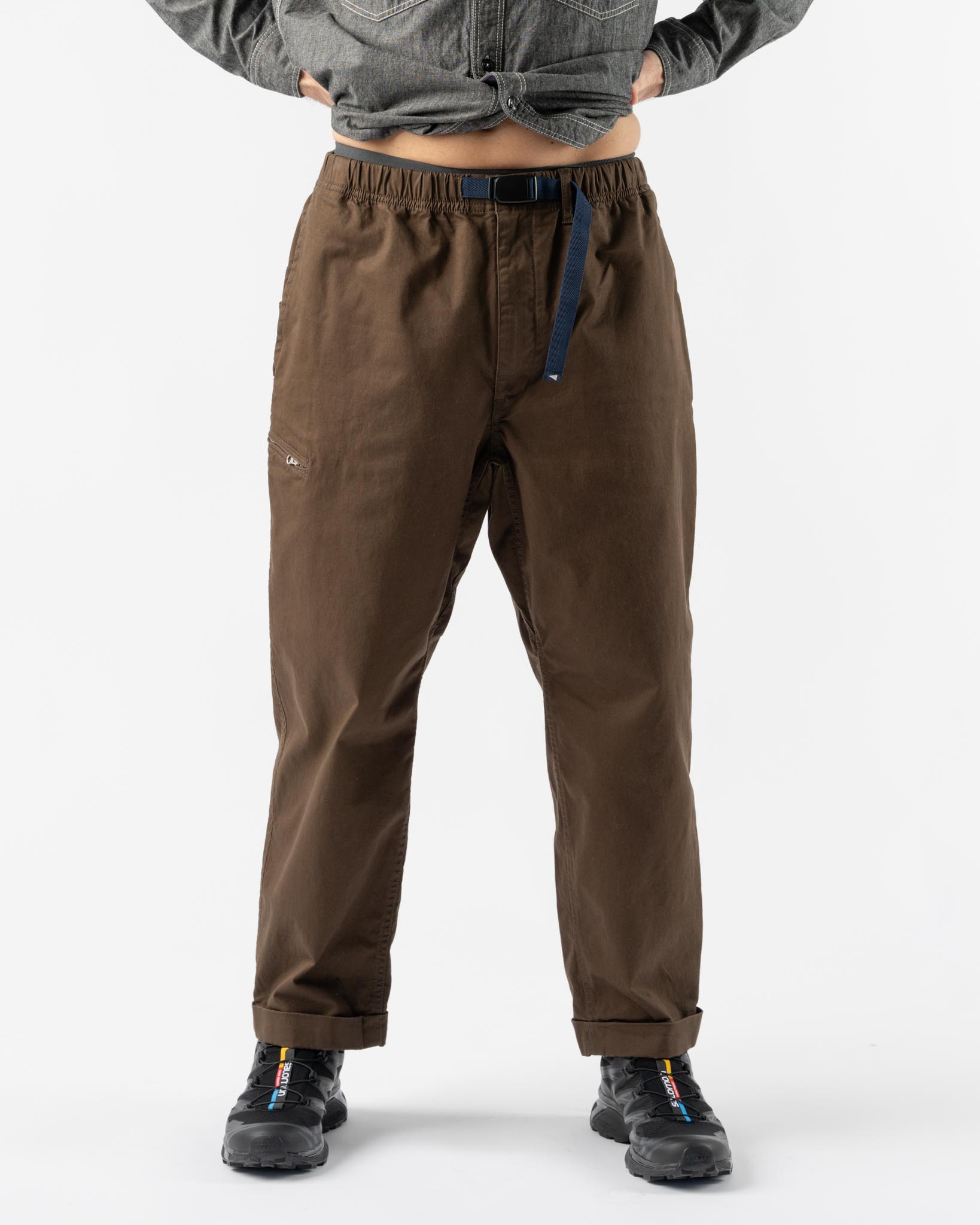 Pilgrim Surf + Supply Salathe Twill Climbing Pant in Brown