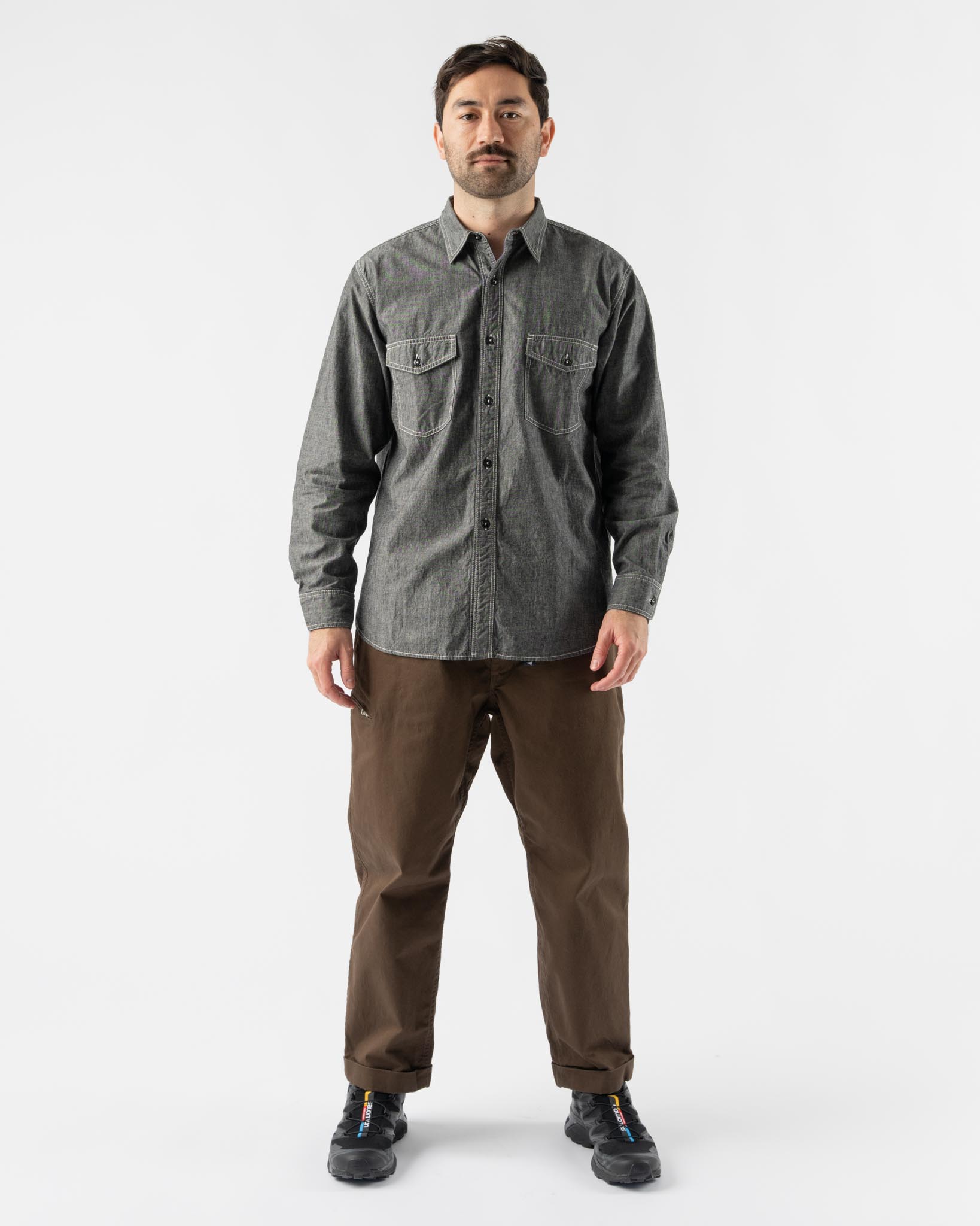 Pilgrim Surf + Supply Salathe Twill Climbing Pant in Brown