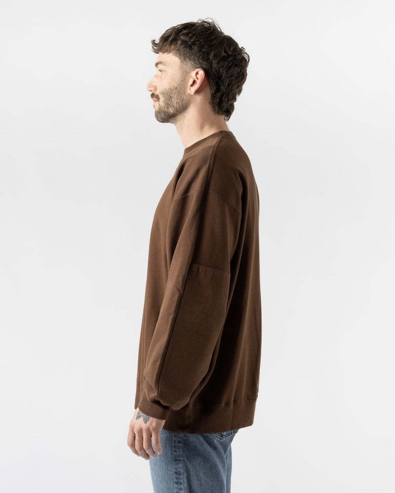 Pilgrim Surf + Supply Jaar Reinforced Crew in Dark Brown