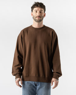 Pilgrim Surf + Supply Jaar Reinforced Crew in Dark Brown