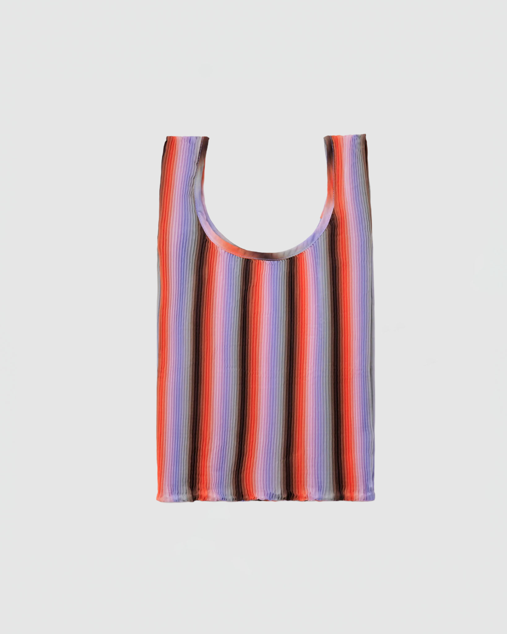 Baggu Pleated Baggu in Gradient Stripe Poppy & Lilac