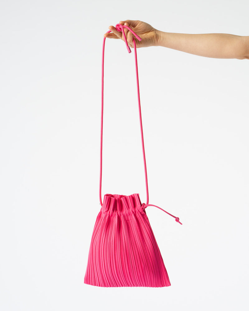 Pleats Please Issey Miyake Mini Pochette in Bright Pink