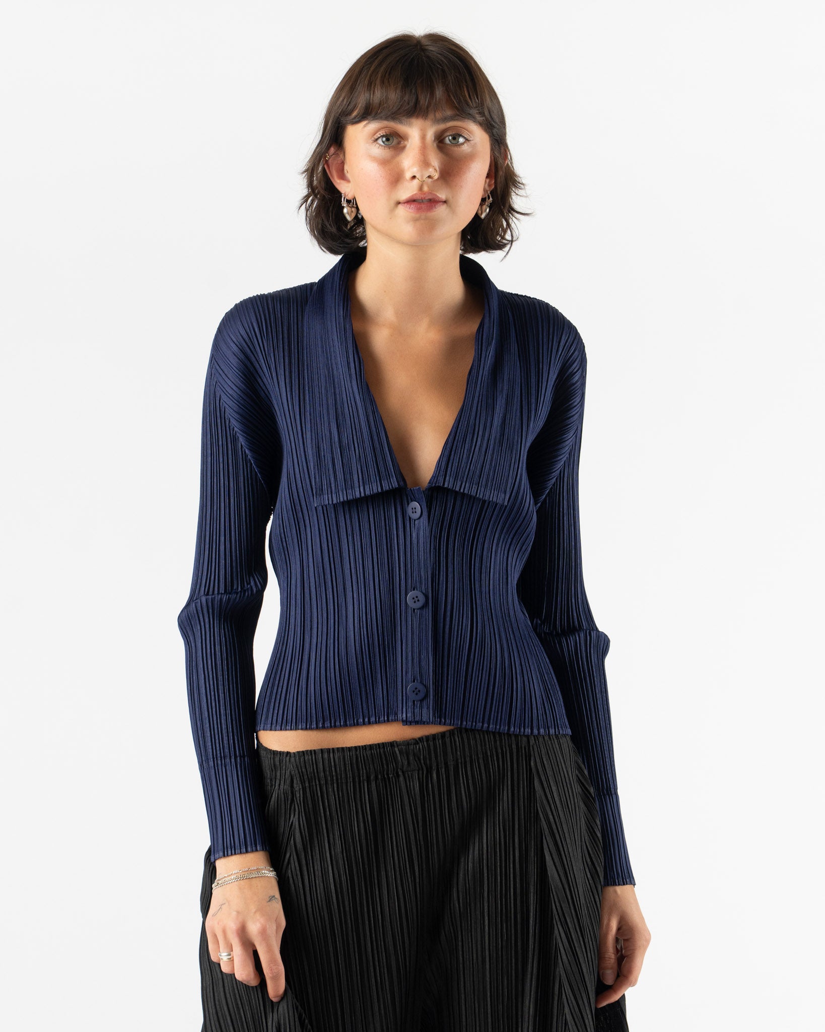 Pleats Please Issey Miyake Monthly Colors May in Navy