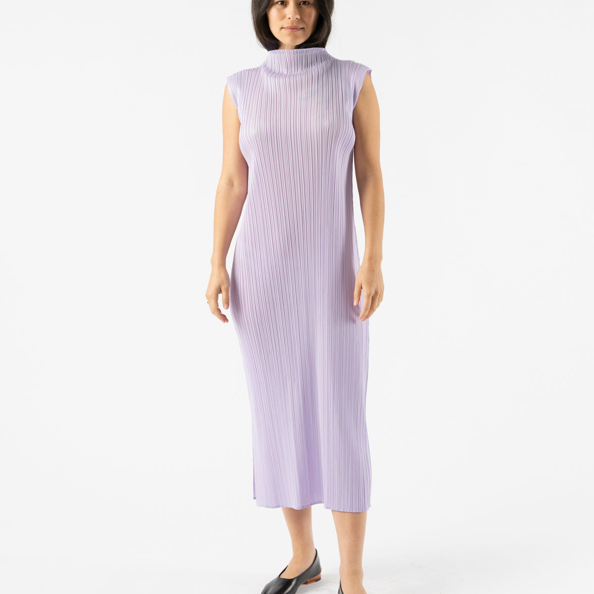 Pleats Please Issey Miyake April Monthly Colors Dress in Purple 