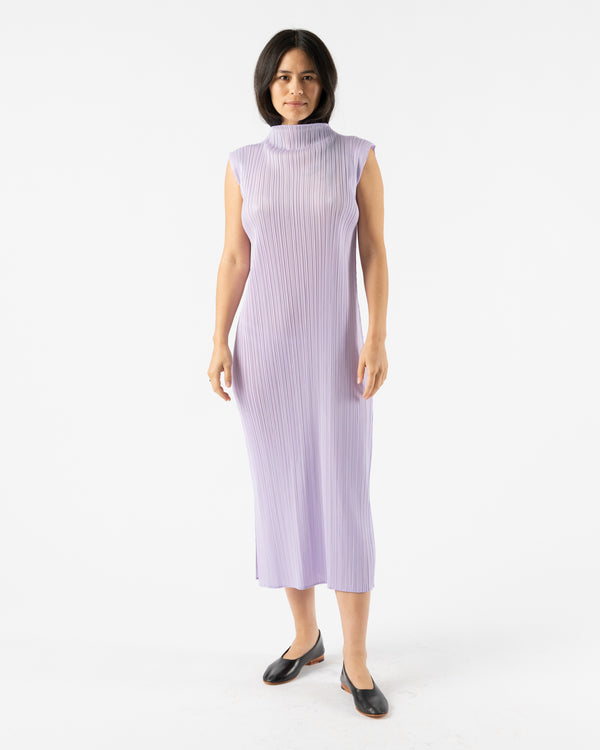 Pleats Please Issey Miyake April Monthly Colors Dress in Purple Onion