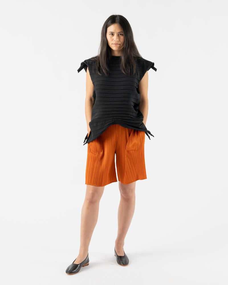 Pleats Please Issey Miyake Chili Knit Top in Black