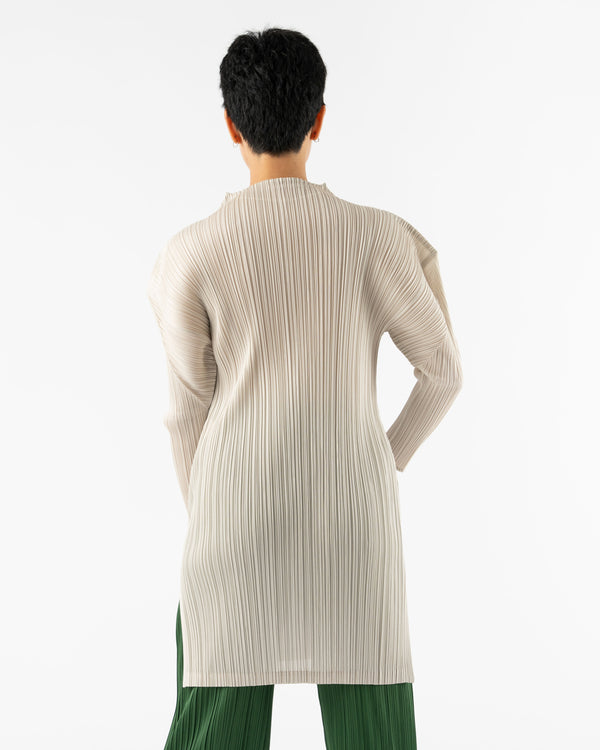 Pleats Please Issey Miyake February Monthly Colors Dress in Ivory
