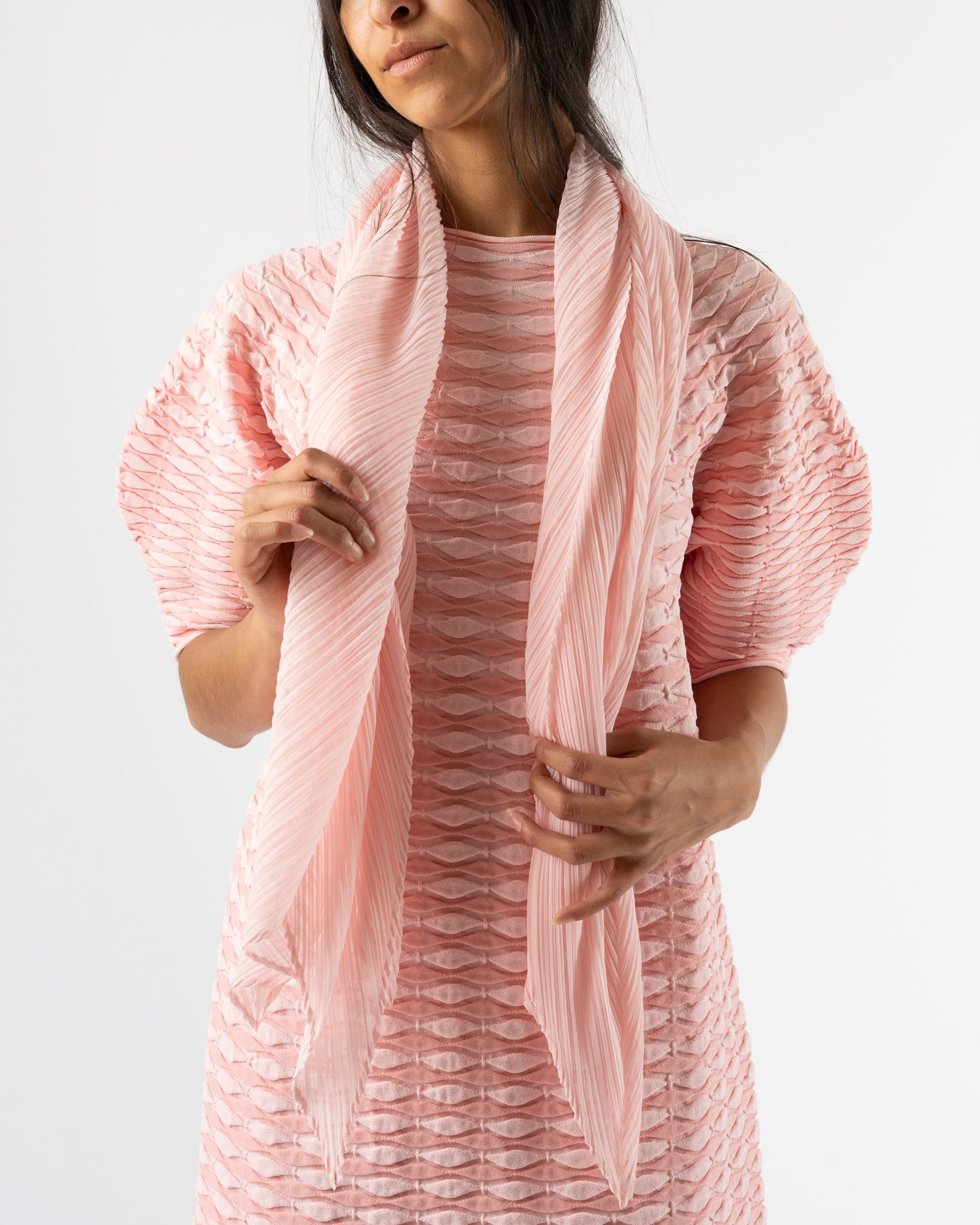 Pleats Please Issey Miyake March Monthly Scarf Light Pink