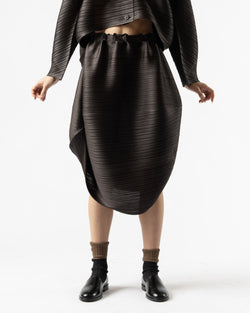 Pleats Please Issey Miyake UFO Skirt in Mocha