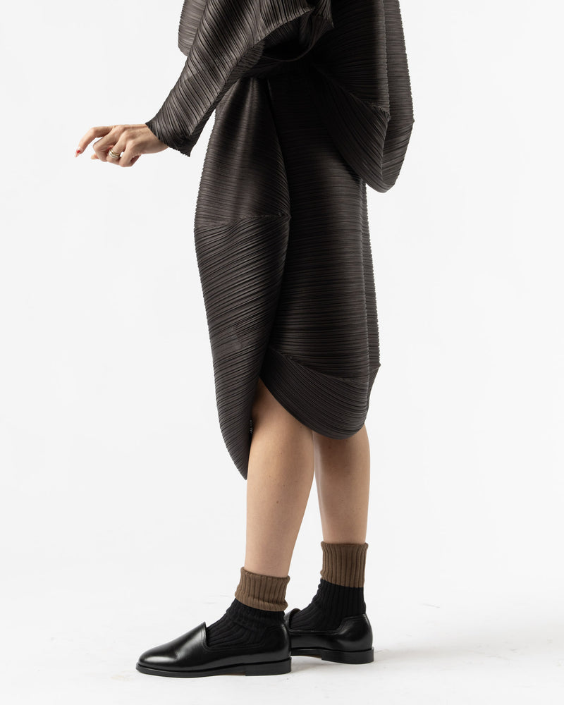 Pleats Please Issey Miyake UFO Skirt in Mocha