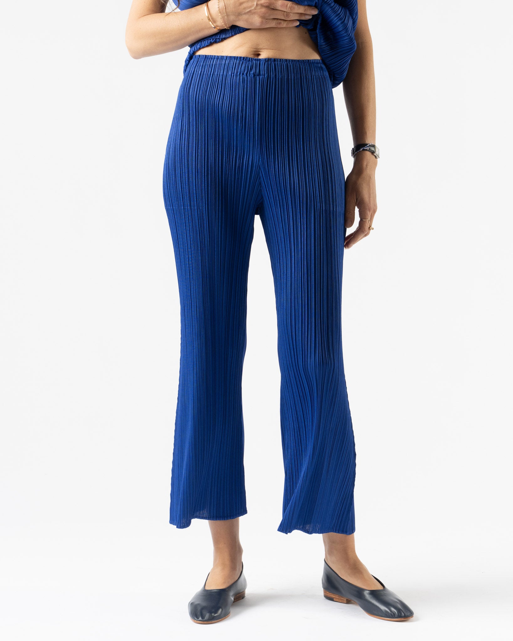 Pleats Please Issey Miyake Monthly Colors July Pants in Blue