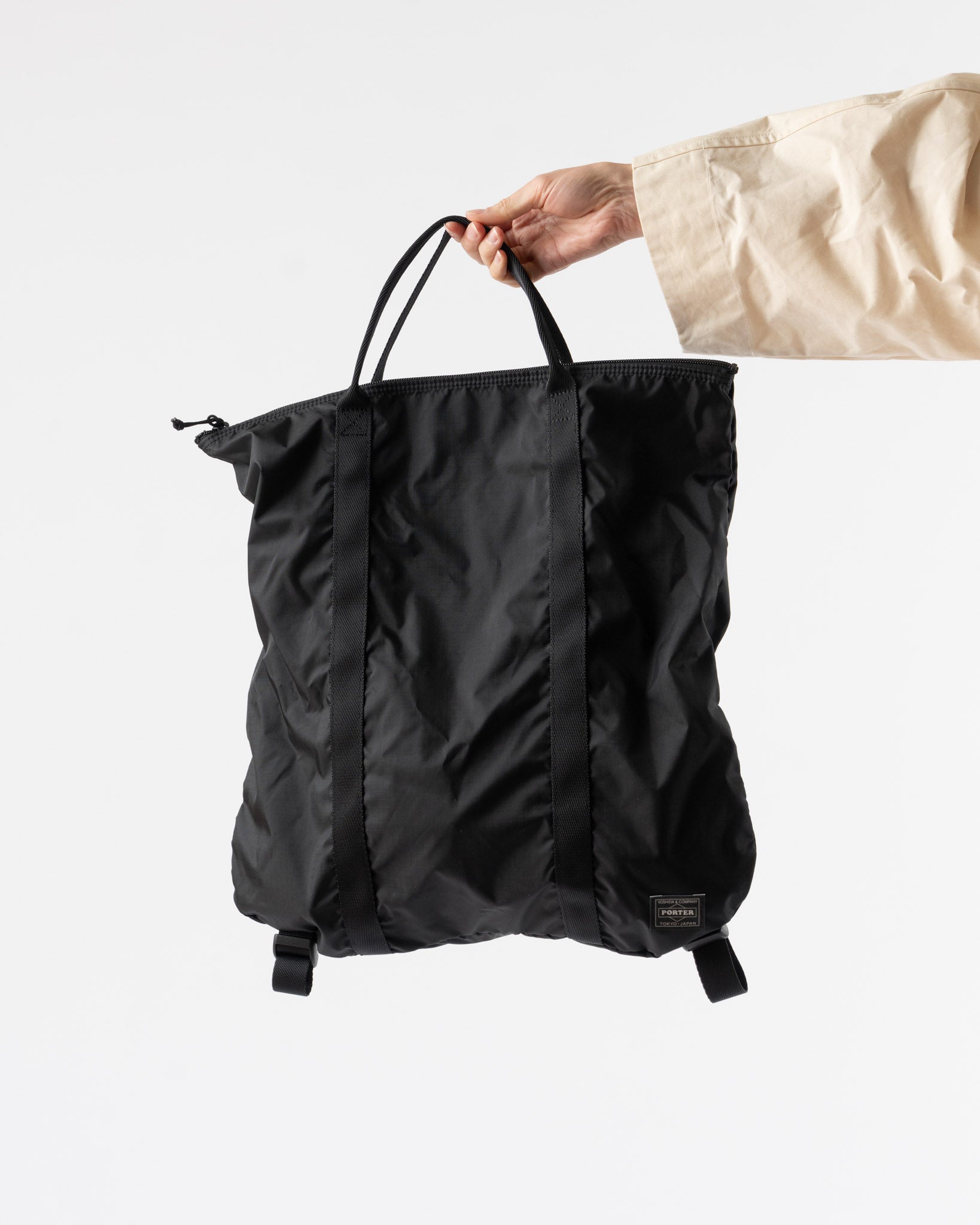 Porter Yoshida Flex 2-Way Tote Bag in Black