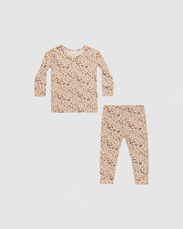 Quincy Mae Bamboo Pajama Set in Posy