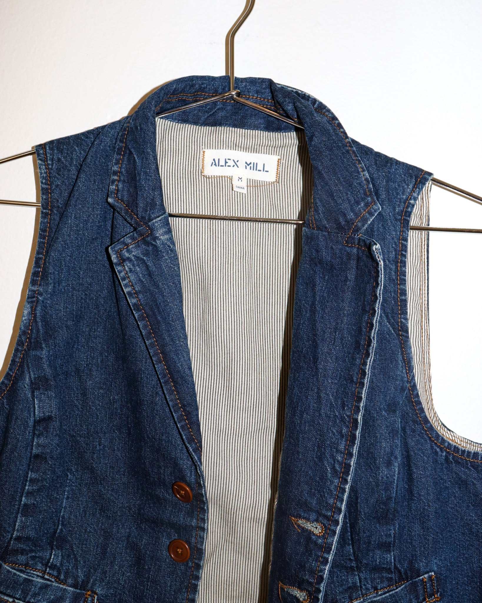 Pre-owned: Alex Mill Blue Denim Vest