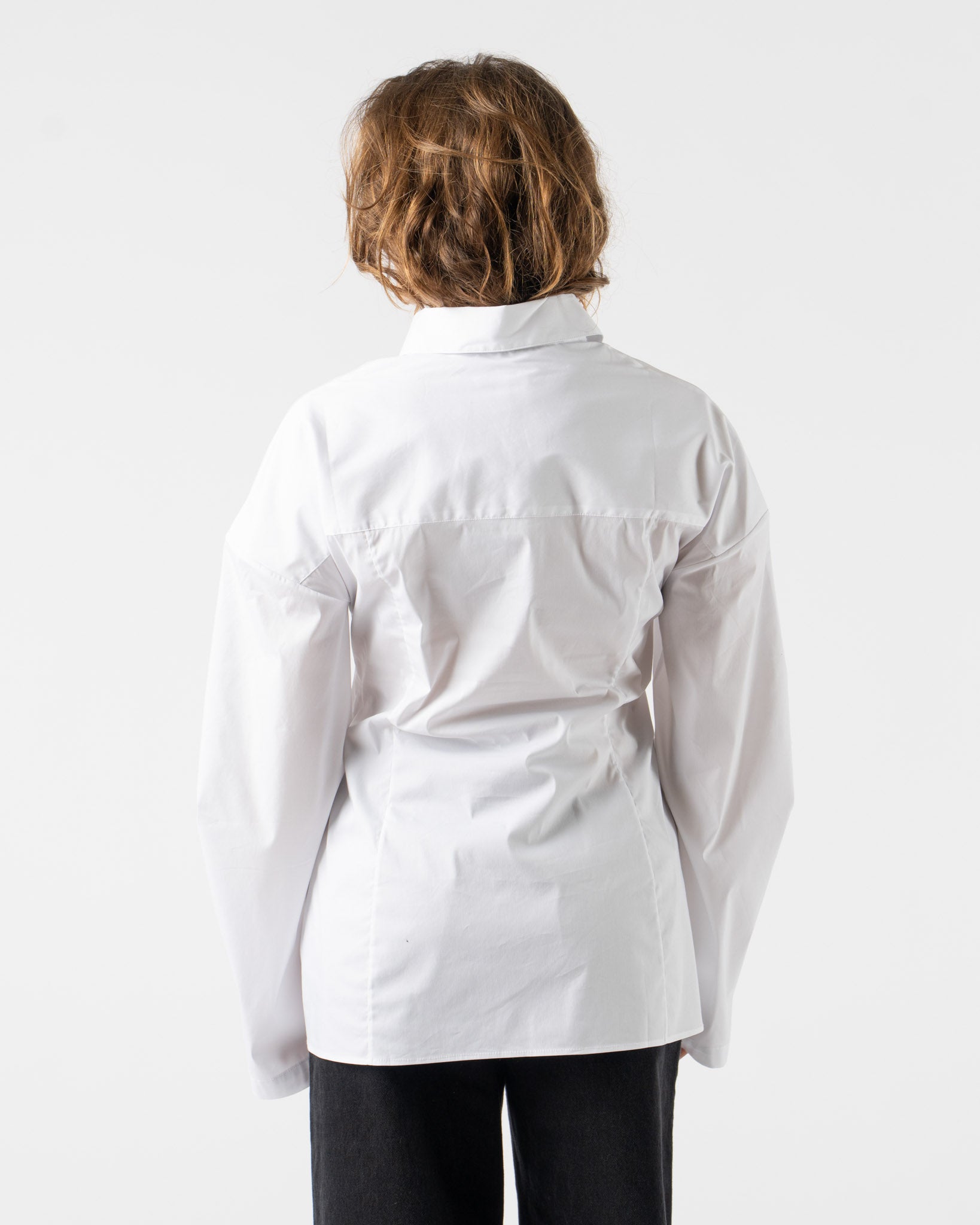 PRISCAVera Laced Button Down in White