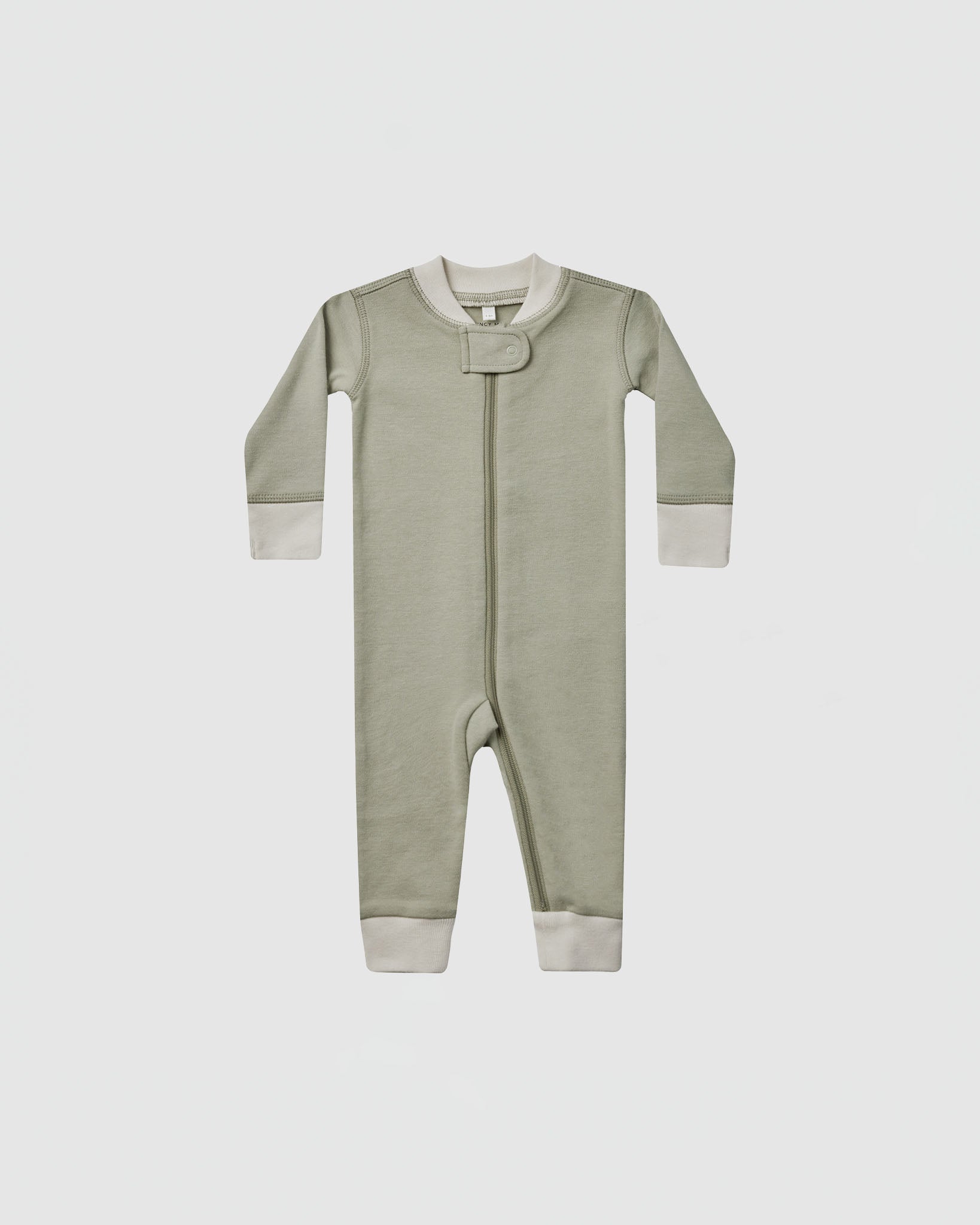 Quincy Mae Zip Long Sleeve Sleeper in Sage