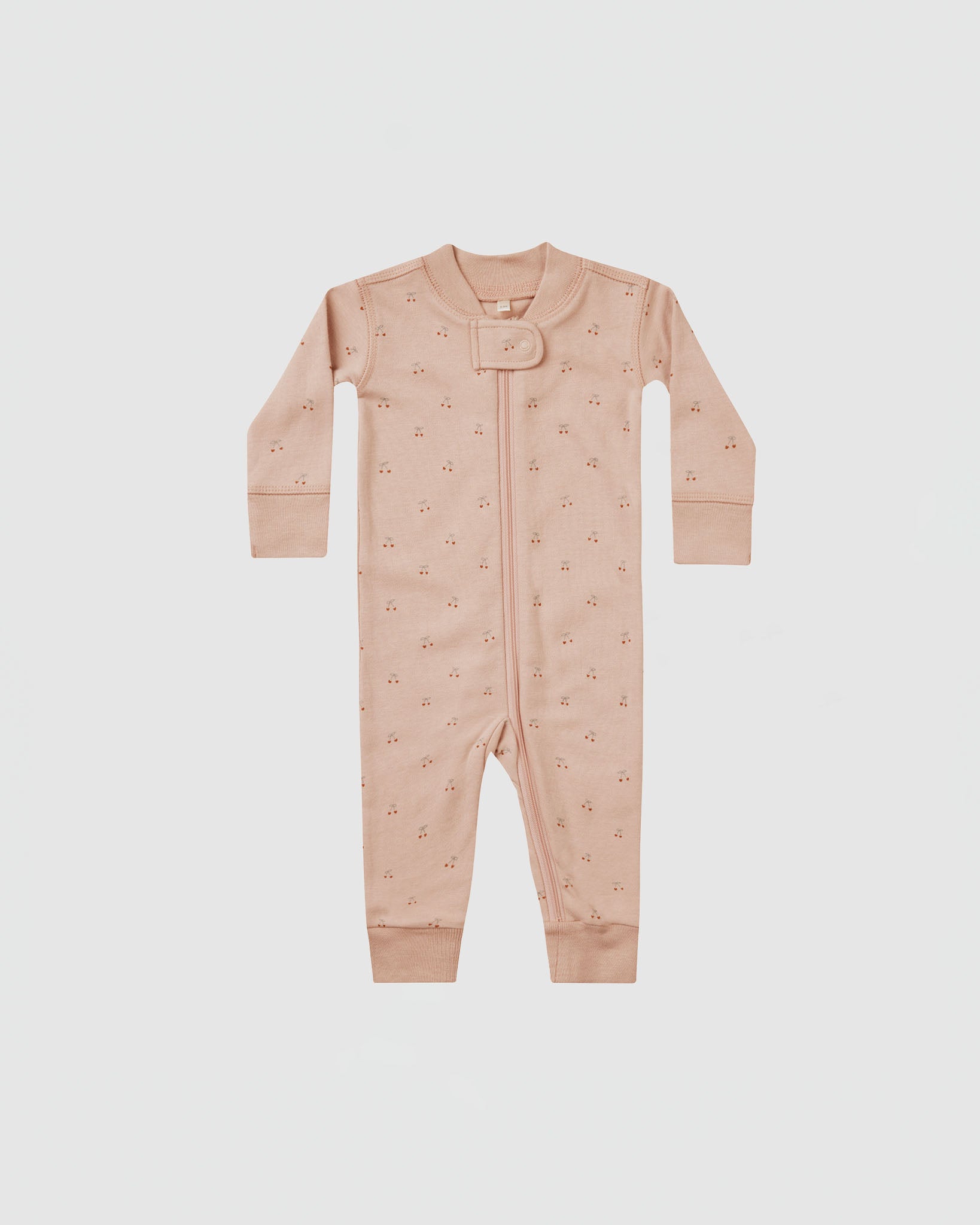 Quincy Mae Zip Long Sleeve Sleeper in Blush Cherries
