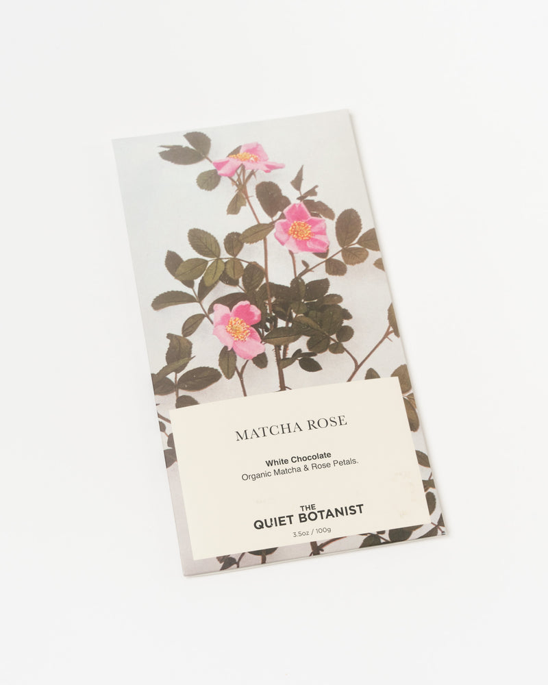 The Quiet Botanist Matcha Rose Chocolate Bar