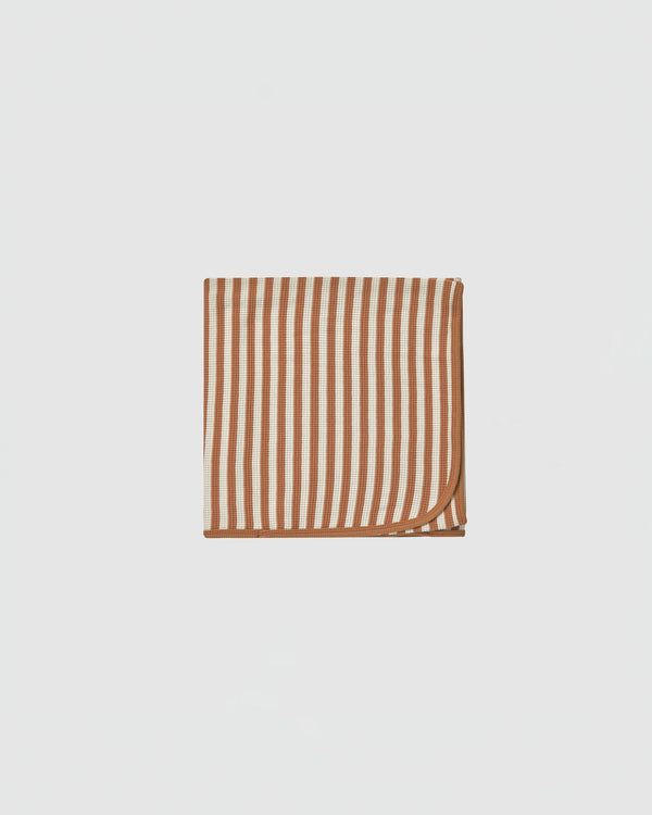 Quincy Mae Baby Blanket in Clay Stripe