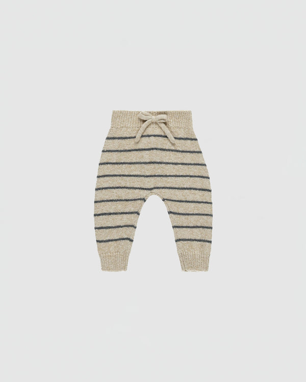 Quincy Mae Ace Knit Pant in Indigo Stripe