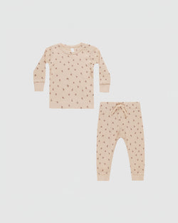 Quincy Mae Waffle Top and Pant Set in Blossom