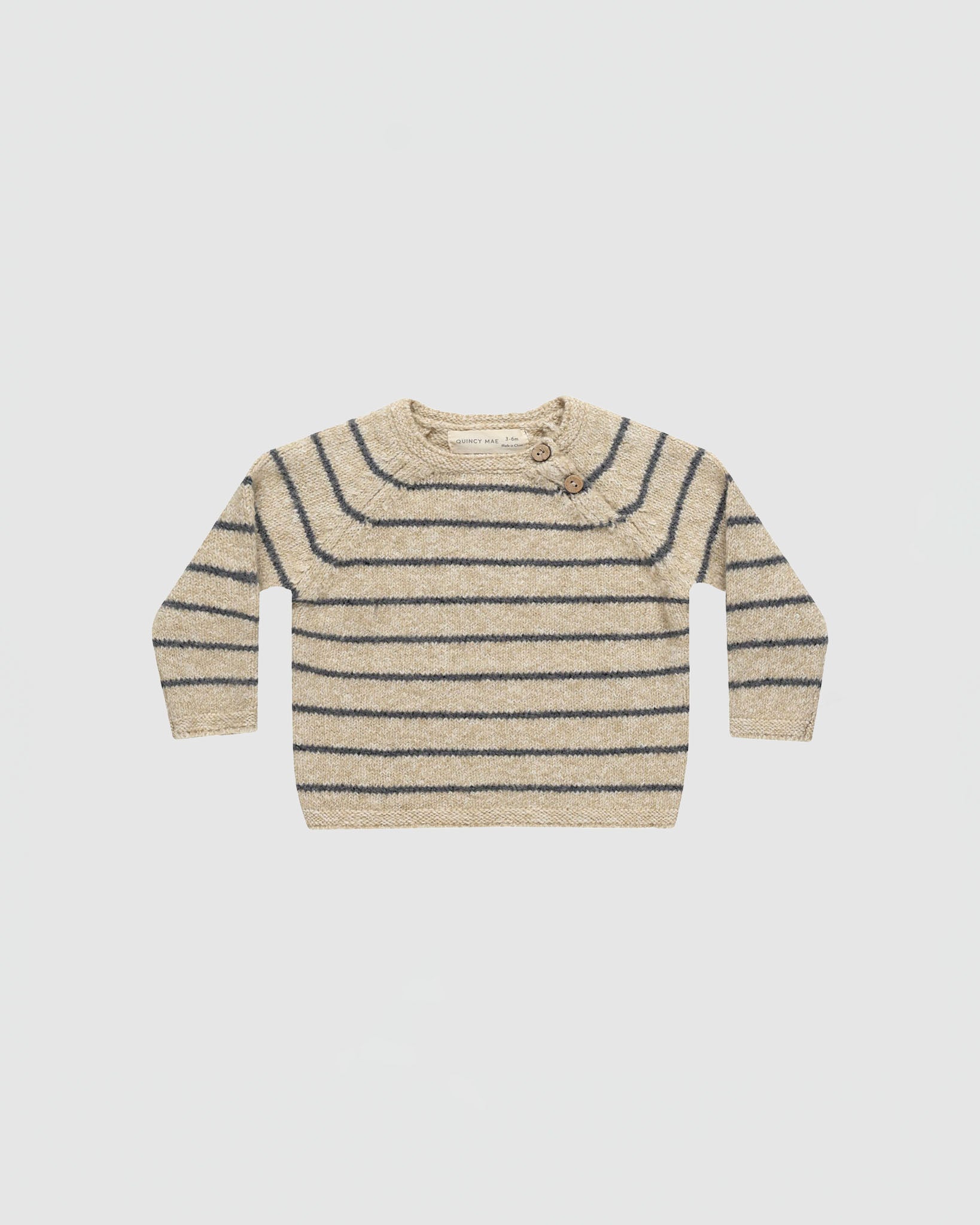 Quincy Mae Ace Knit Sweater in Indigo Stripe