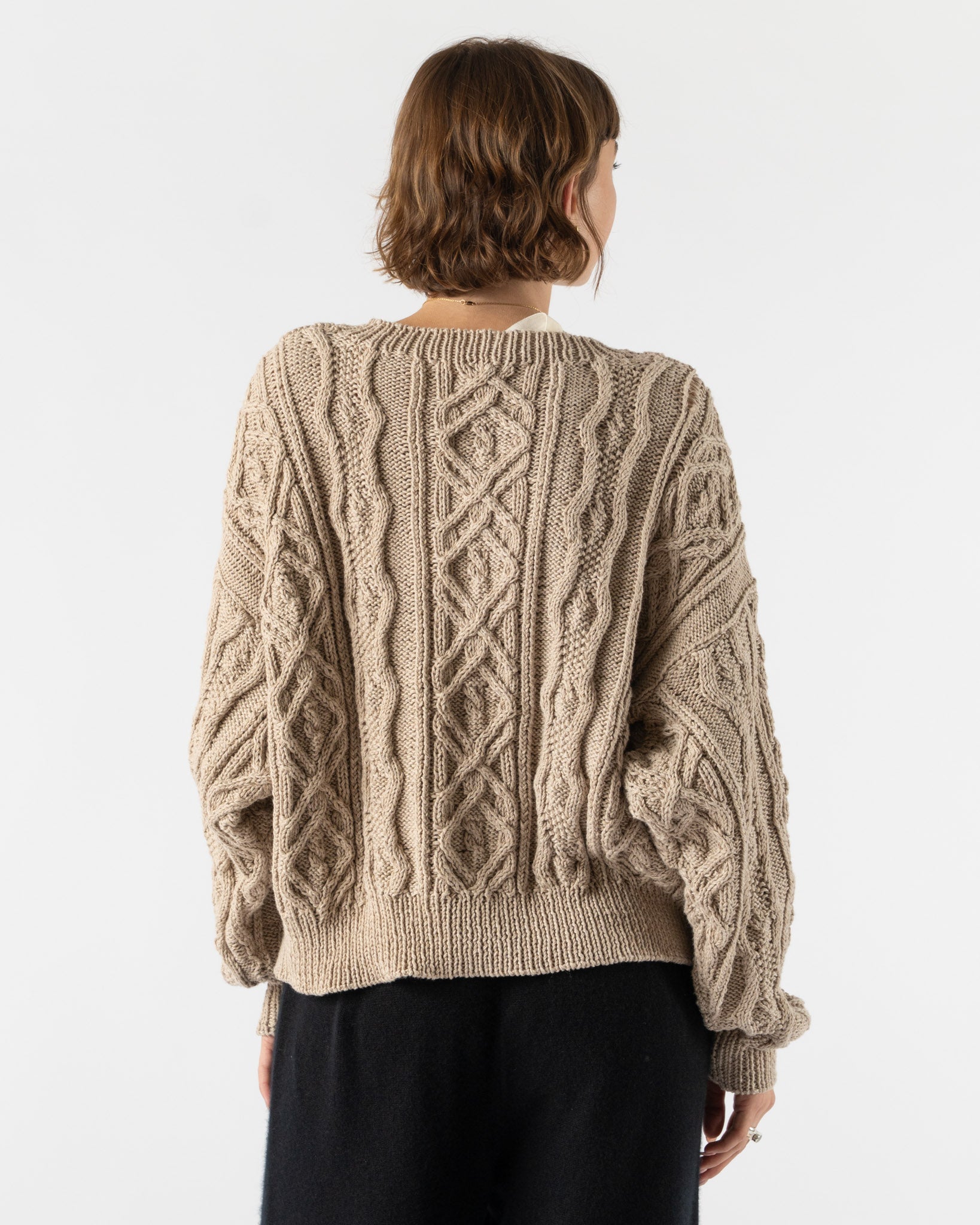 Quitan Blanket Pattern Hand Knit "Ventilated" in Ecru