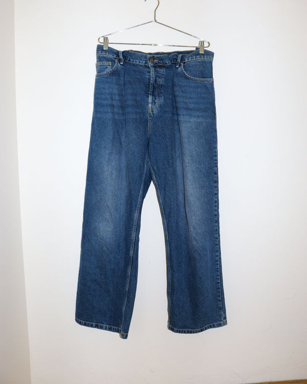 Pre-owned: Raey Extra-Fold Jeans in Blue Denim