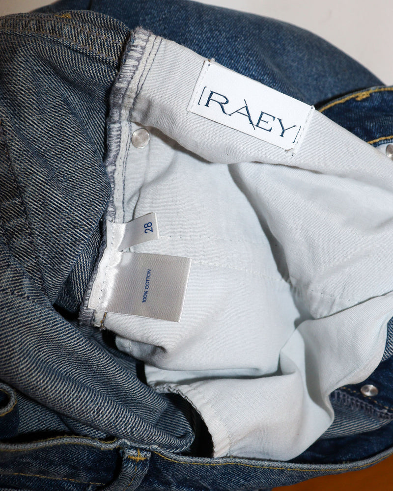 Pre-owned: Raey Extra-Fold Jeans in Blue Denim