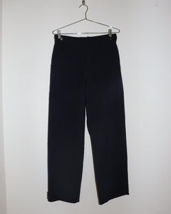 Pre-owned: Mijeong Park Cropped Workwear Pant in Dark Navy