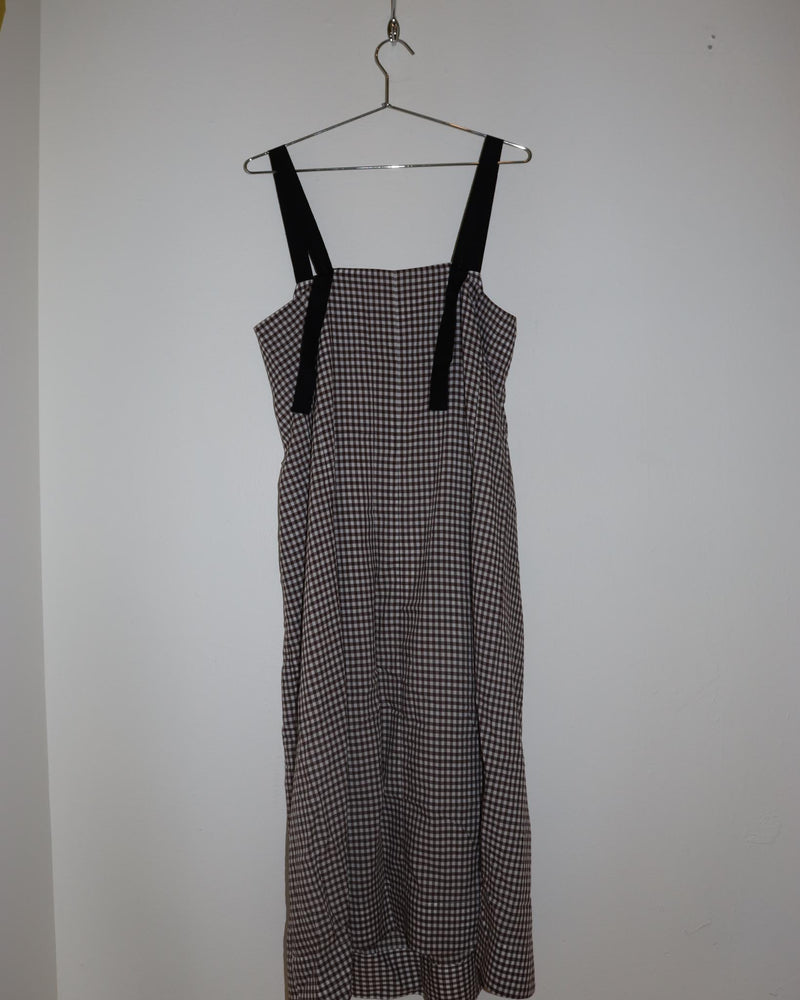 Pre-owned: Caron Callahan Virginia Plaid Adjustable Dress