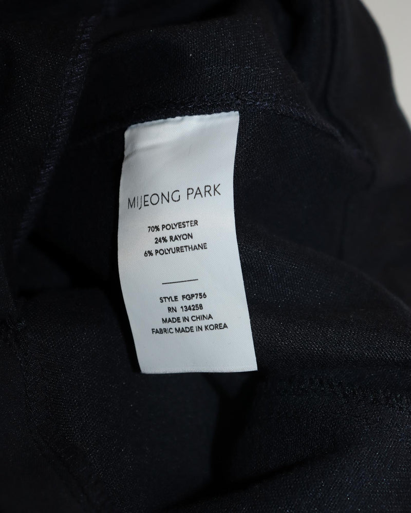 Pre-owned: Mijeong Park Cropped Workwear Pant in Dark Navy